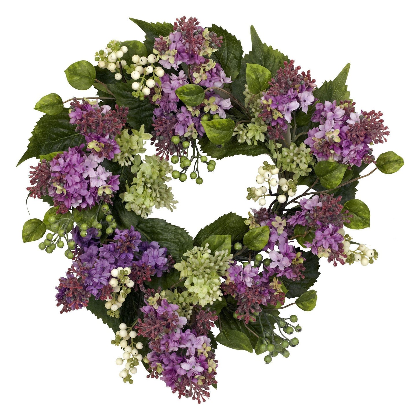 20" Hanel Lilac Wreath" by Nearly Natural