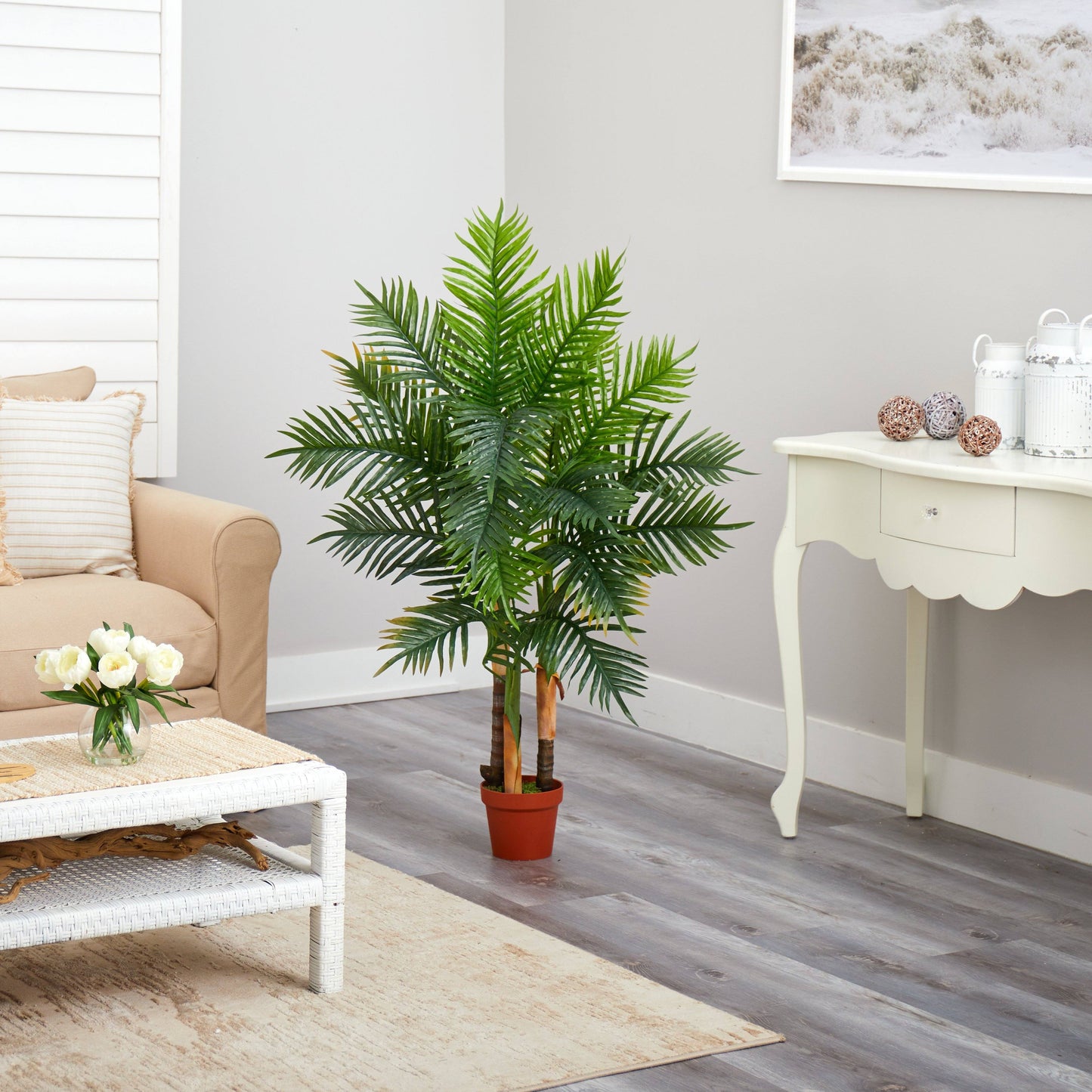 4’ Areca Palm Tree (Real Touch) by Nearly Natural