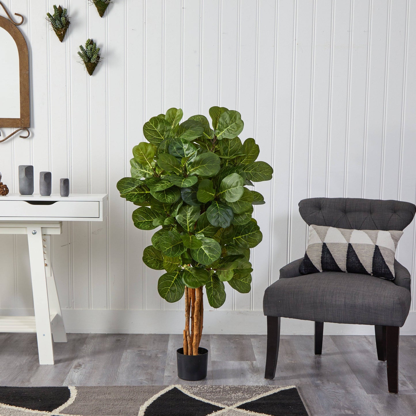 4’ Fiddle Leaf Fig Artificial Tree by Nearly Natural