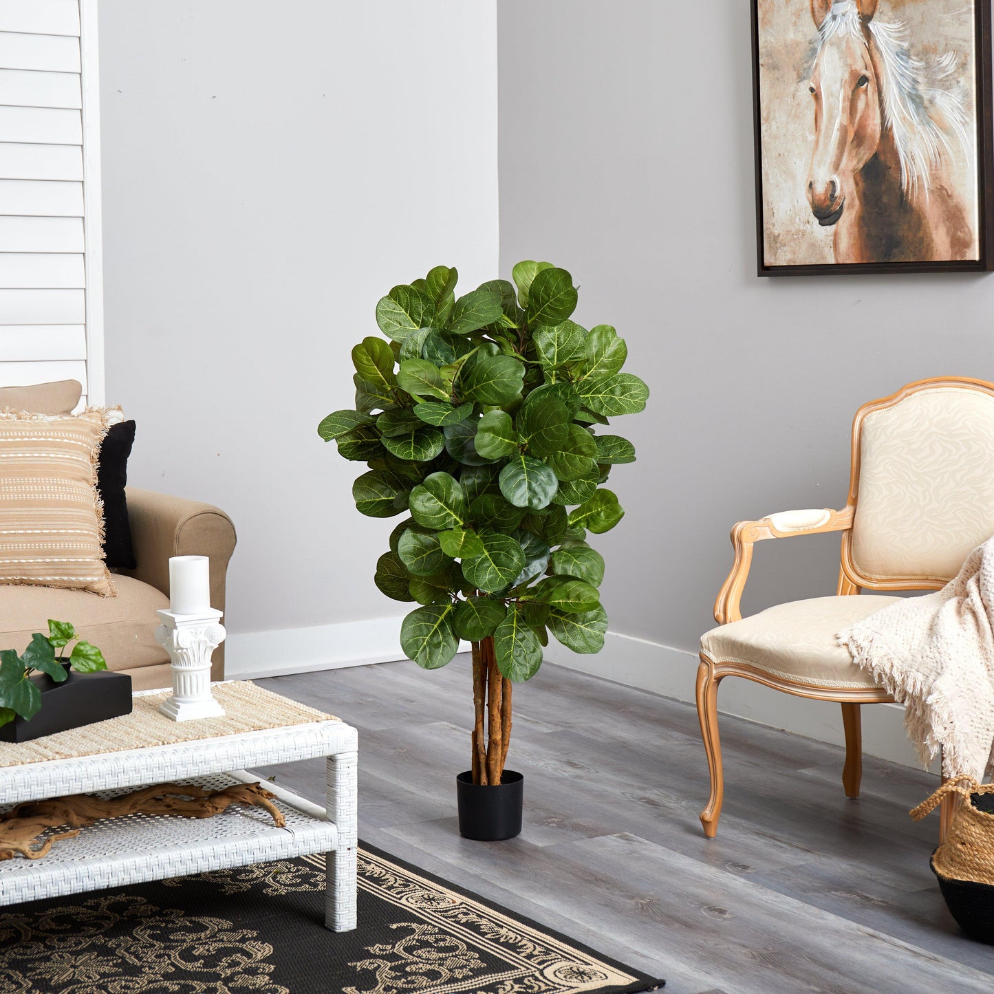 4’ Fiddle Leaf Fig Artificial Tree by Nearly Natural