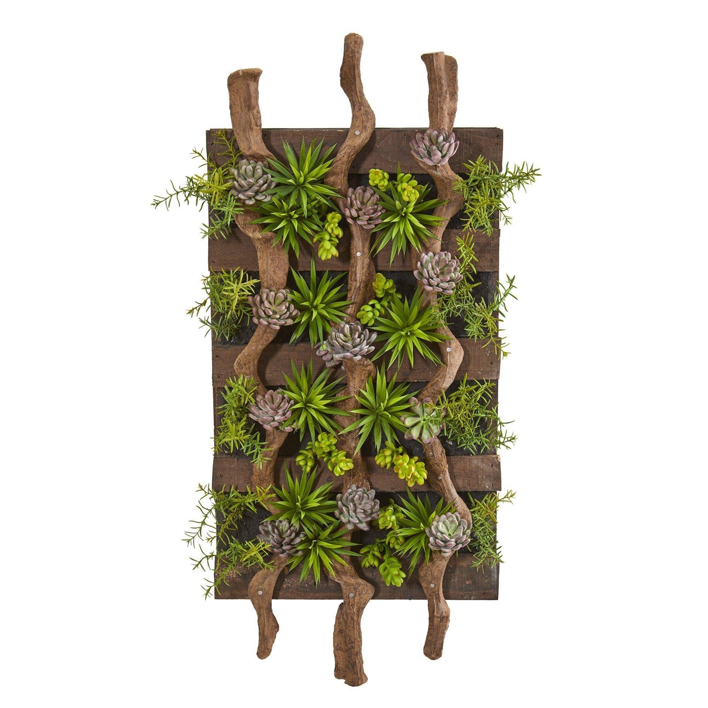 41” x 19” Mixed Succulent Artificial Living Wall by Nearly Natural