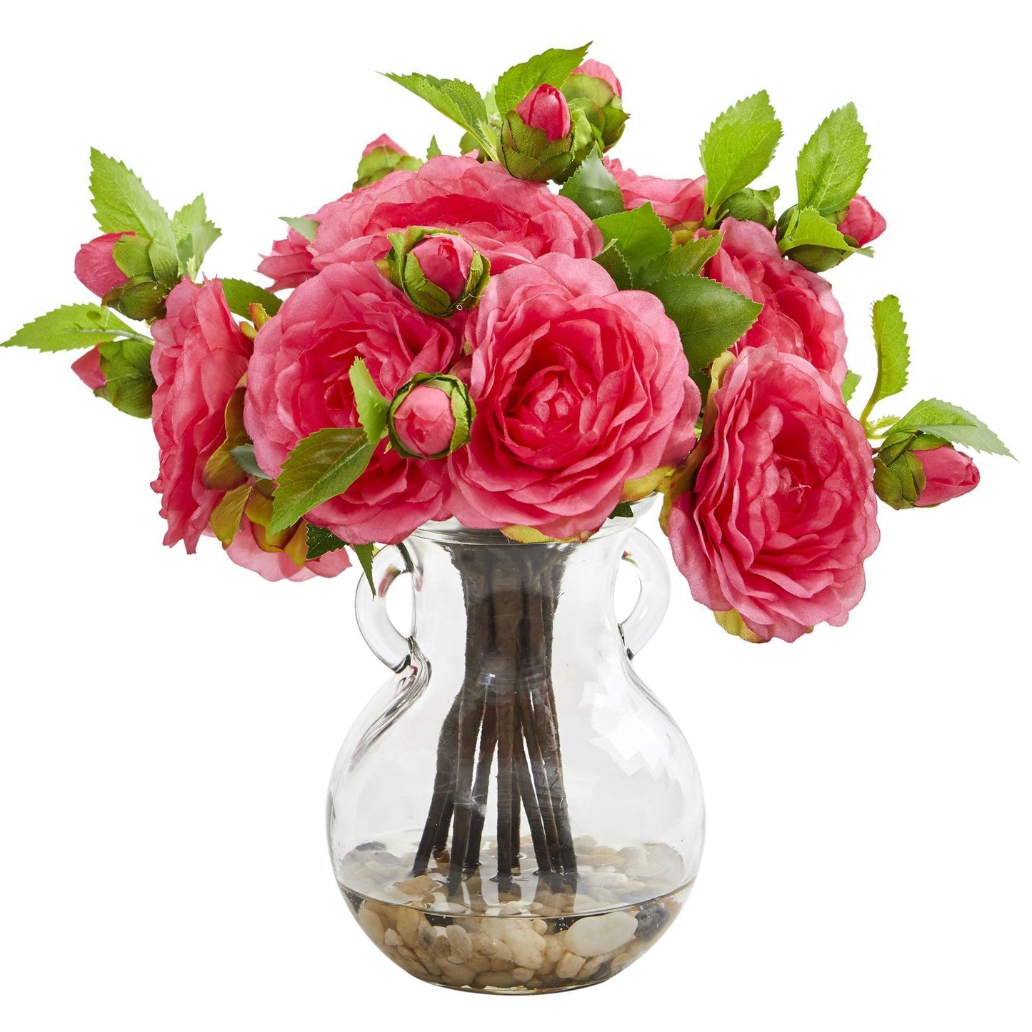 Camellia Artificial Arrangement in Vase by Nearly Natural