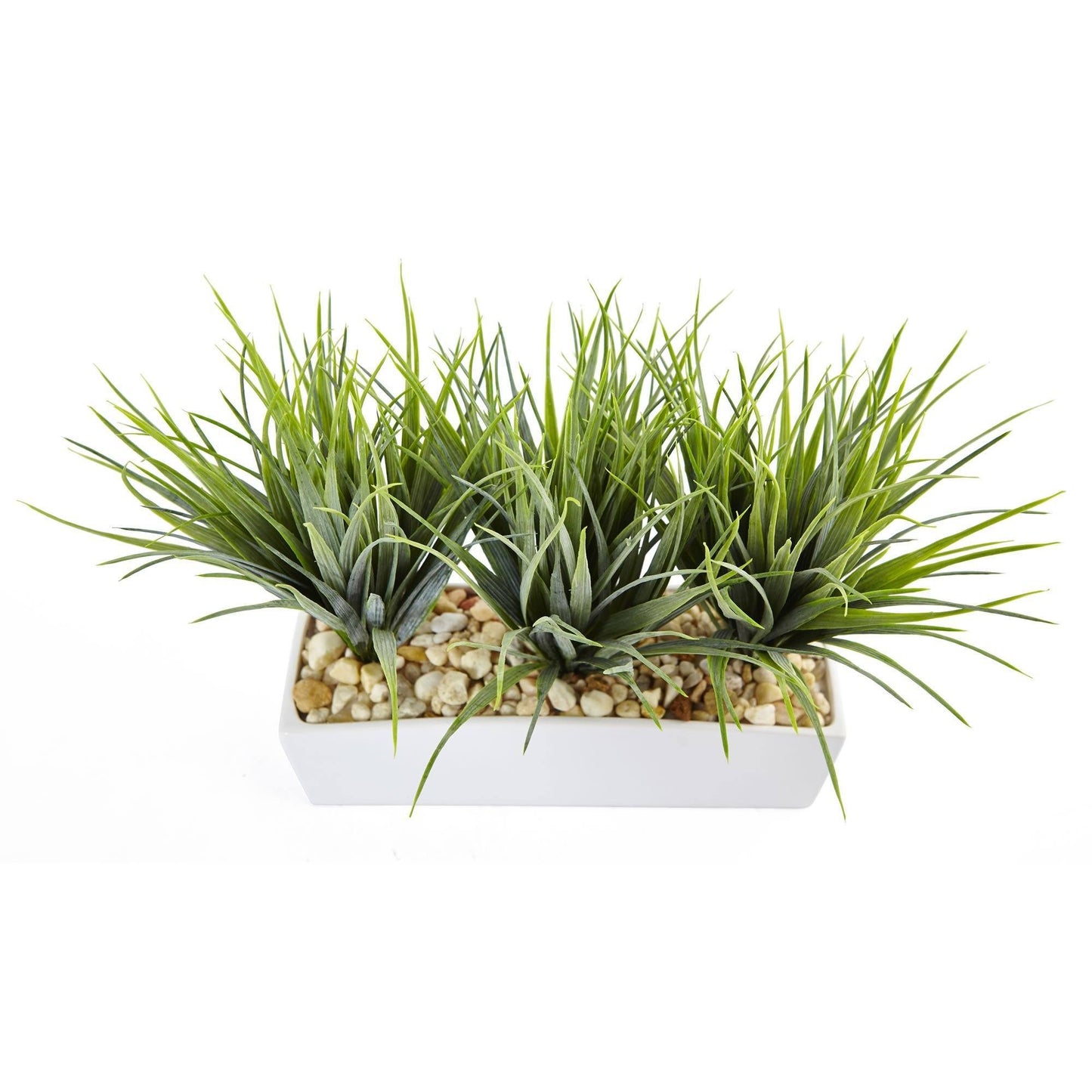 Vanilla Grass in Rectangular Planter by Nearly Natural