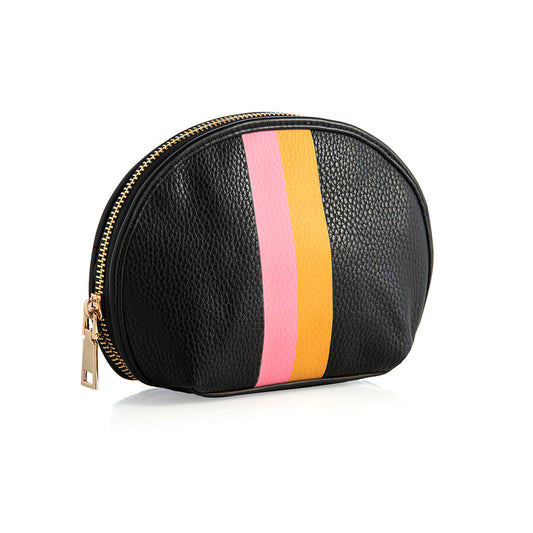 Shiraleah Stanton Racer Stripe Cosmetic Pouch, Black by Shiraleah