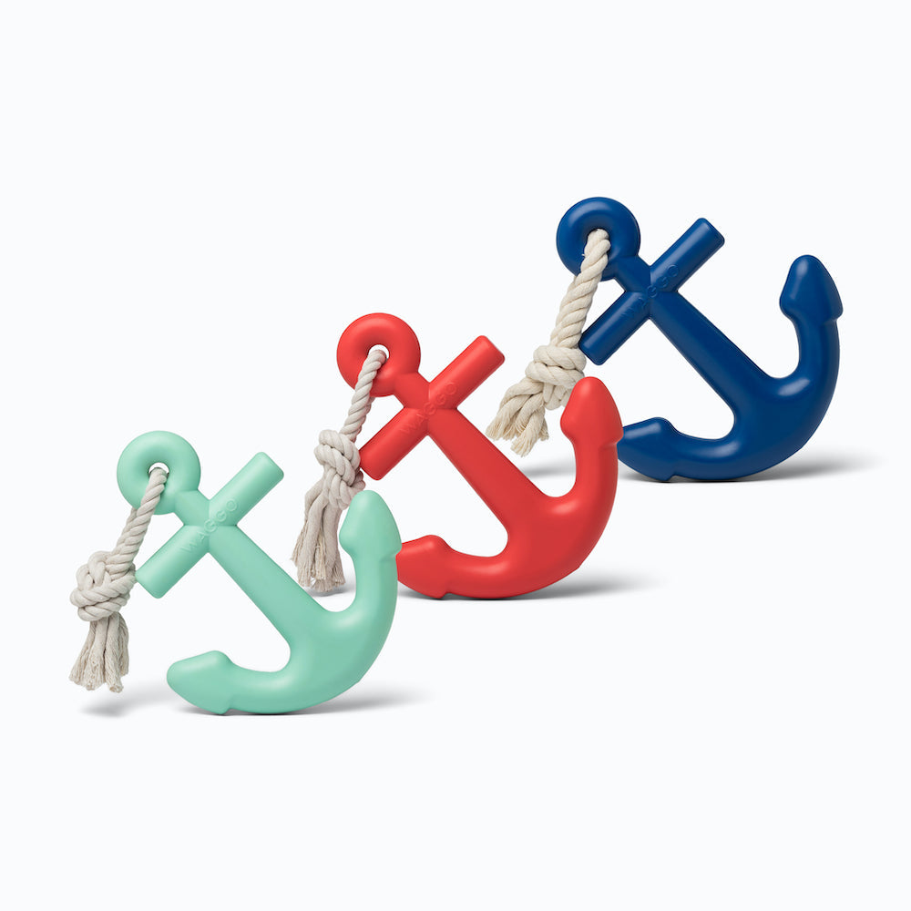 Anchors Aweigh Rubber Dog Toy by Waggo