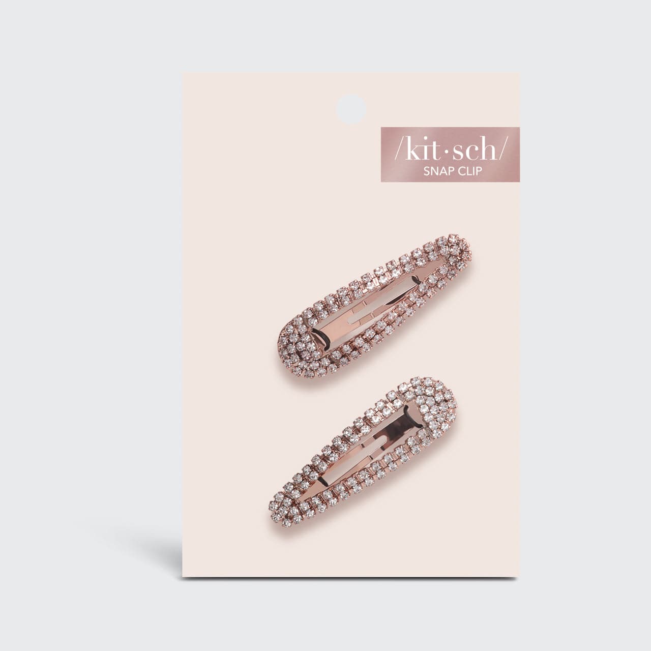Mini Rhinestone Snap Clips - Rose Gold by KITSCH