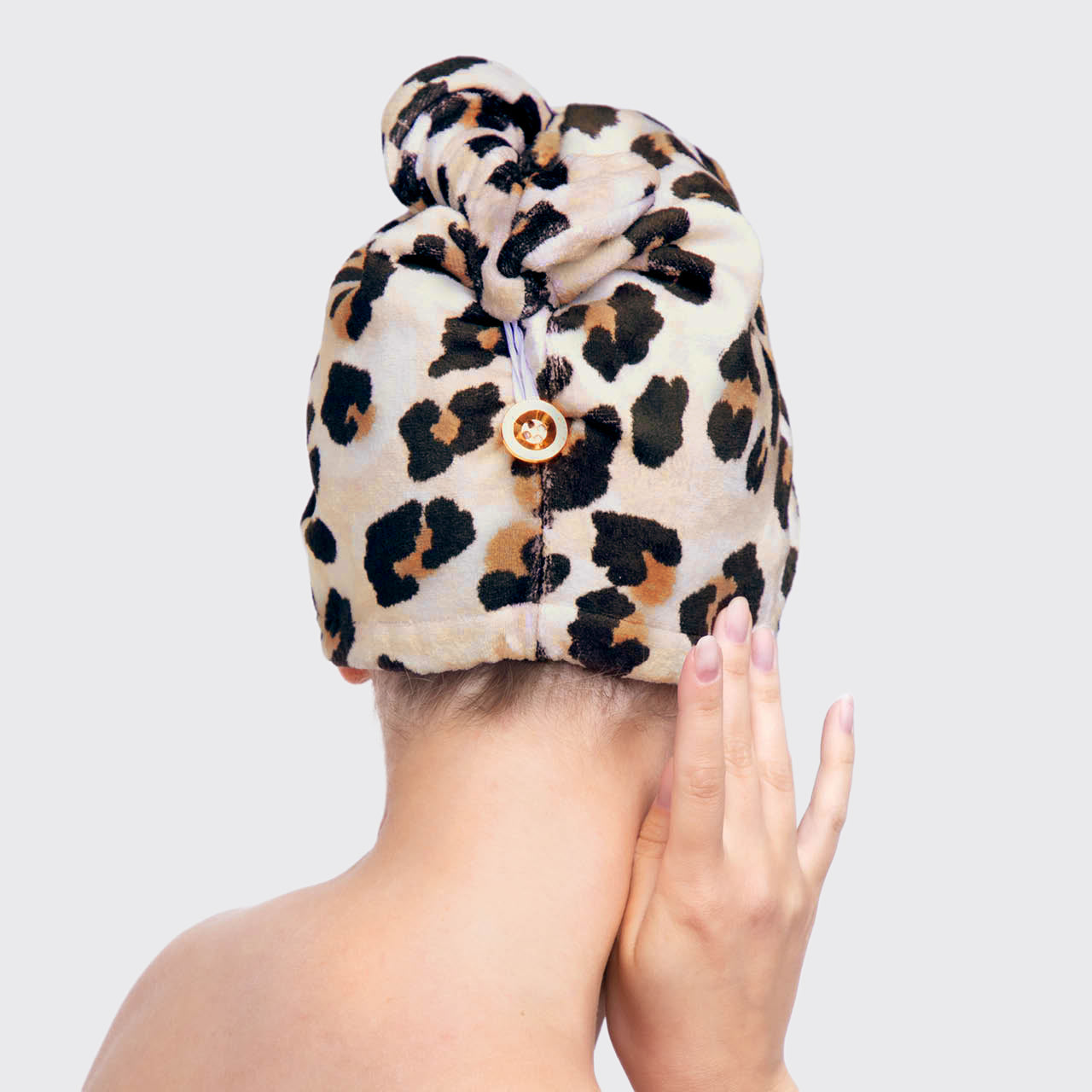 Microfiber Hair Towel in Leopard by KITSCH