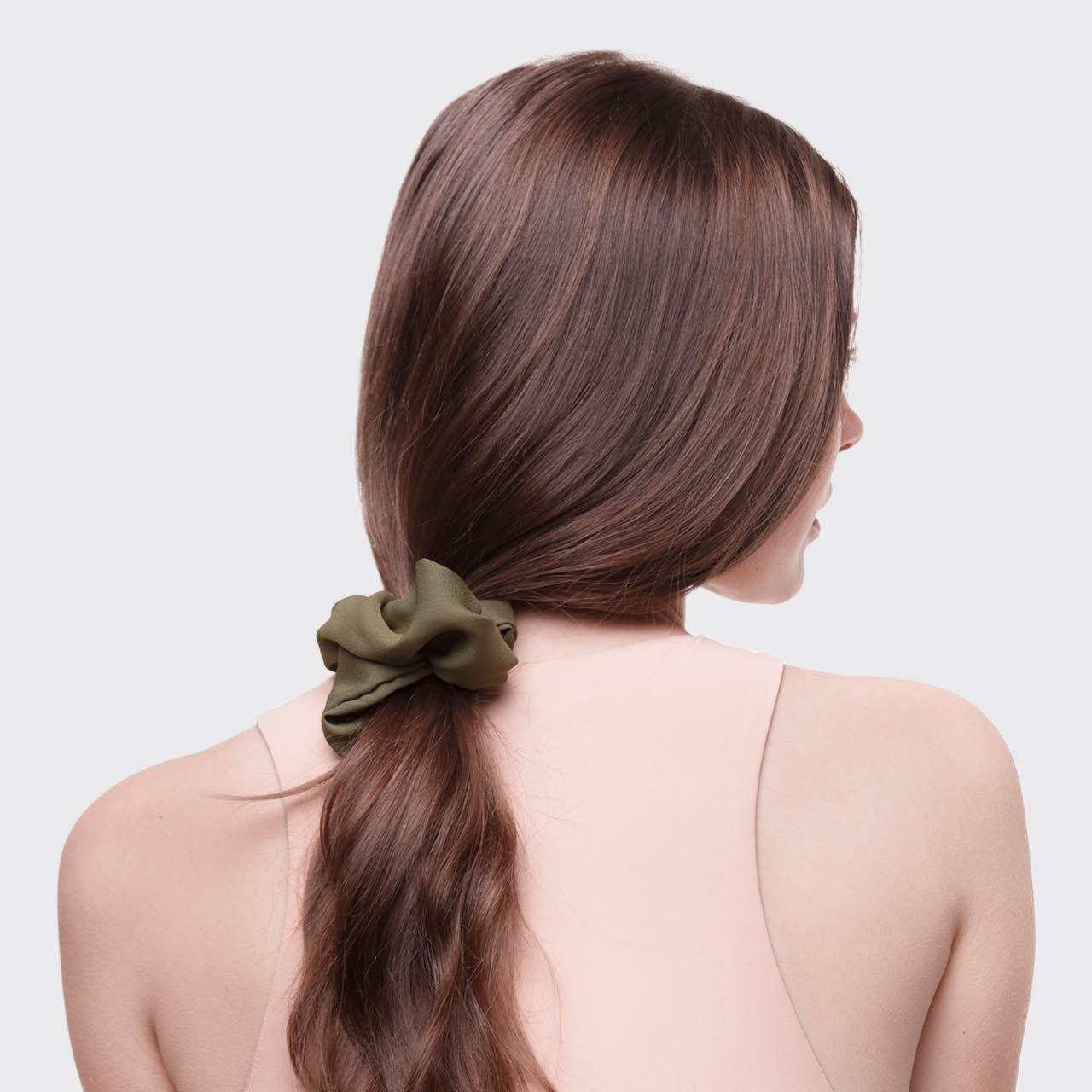 Crepe Scrunchie 5pc - Moss by KITSCH