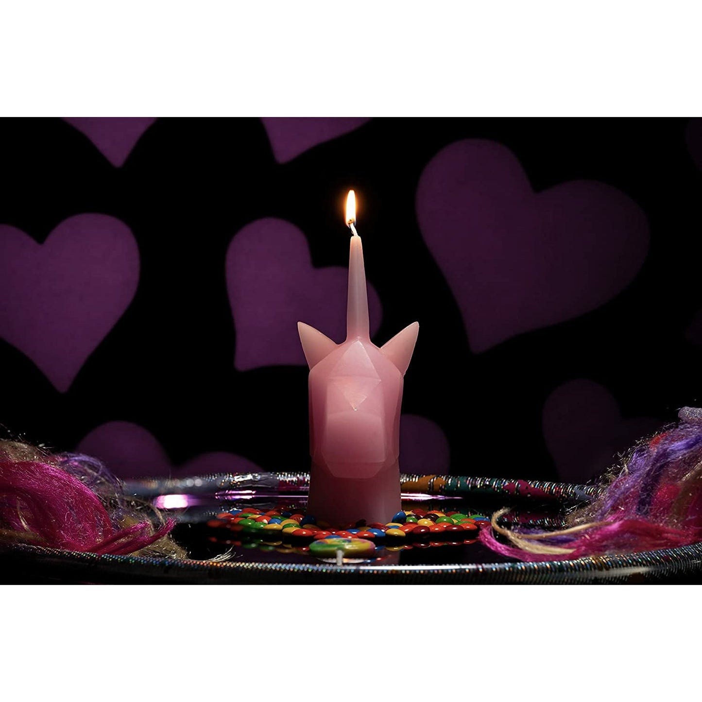 GUTE Pink Unicorn Head Candle 8" H, for Kids, Unicorn Lovers, Unique Unicorn Candle, Unicorn Gifts, Animal Candle, Burns up to 6.5 Hours! by Gute Decor