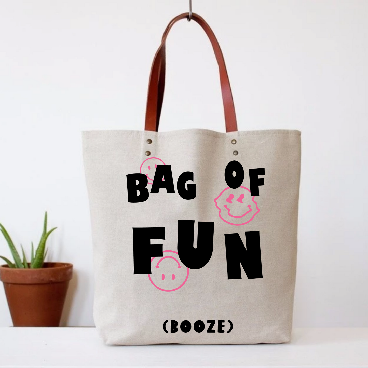 Bag Of Fun (Booze) Tote Bag by Fun Club