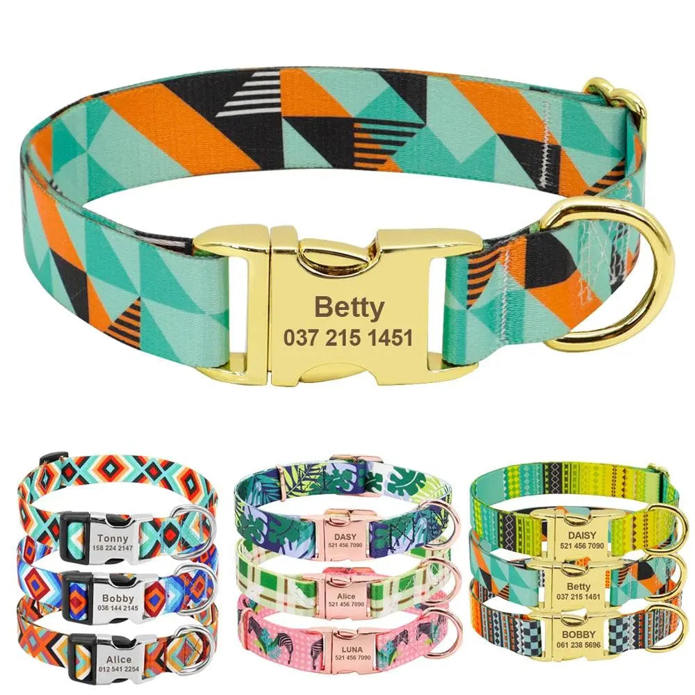 Custom Pet Collar w/ Patterns - Engrave Your Pet's ID by GROOMY