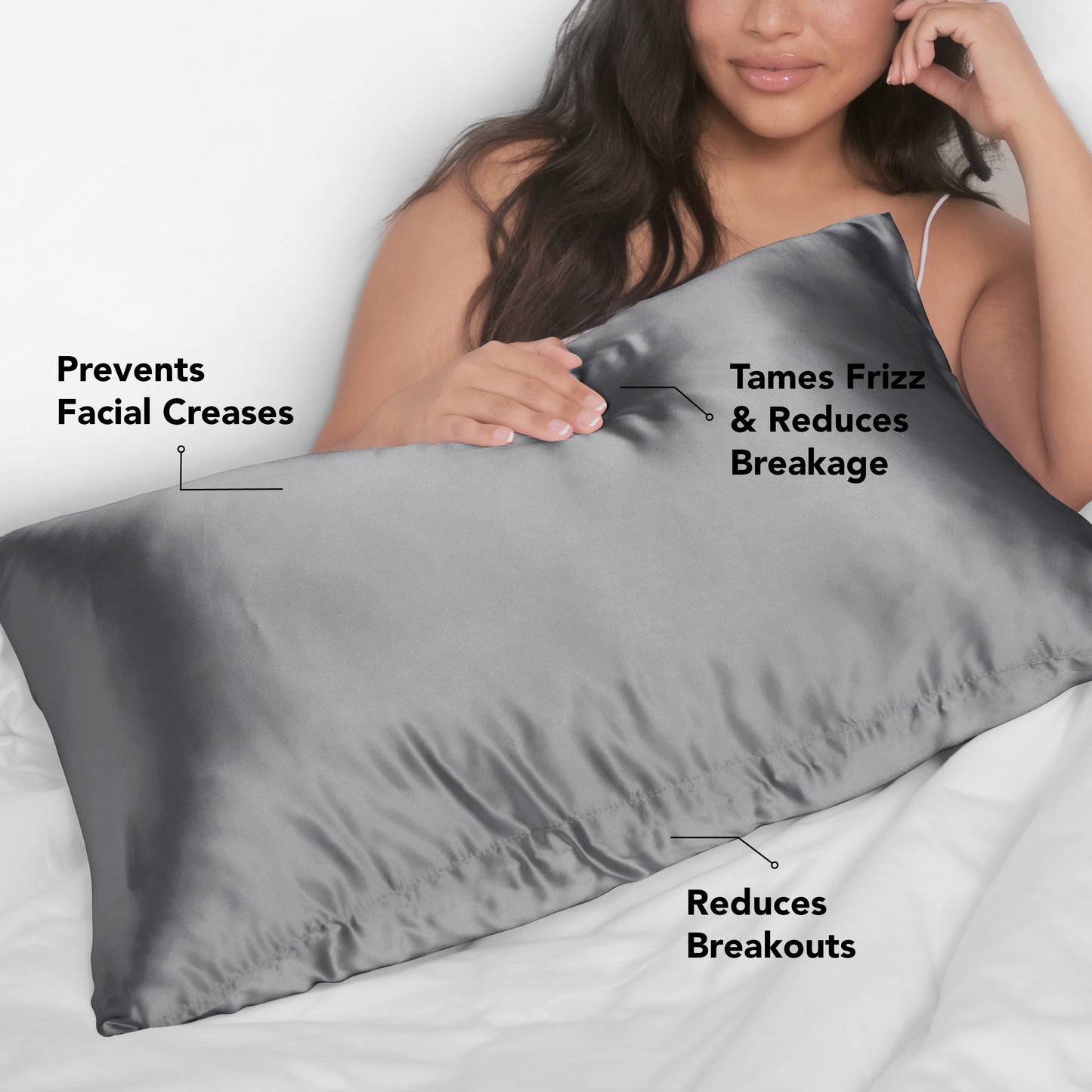 King Pillowcase - Charcoal by KITSCH