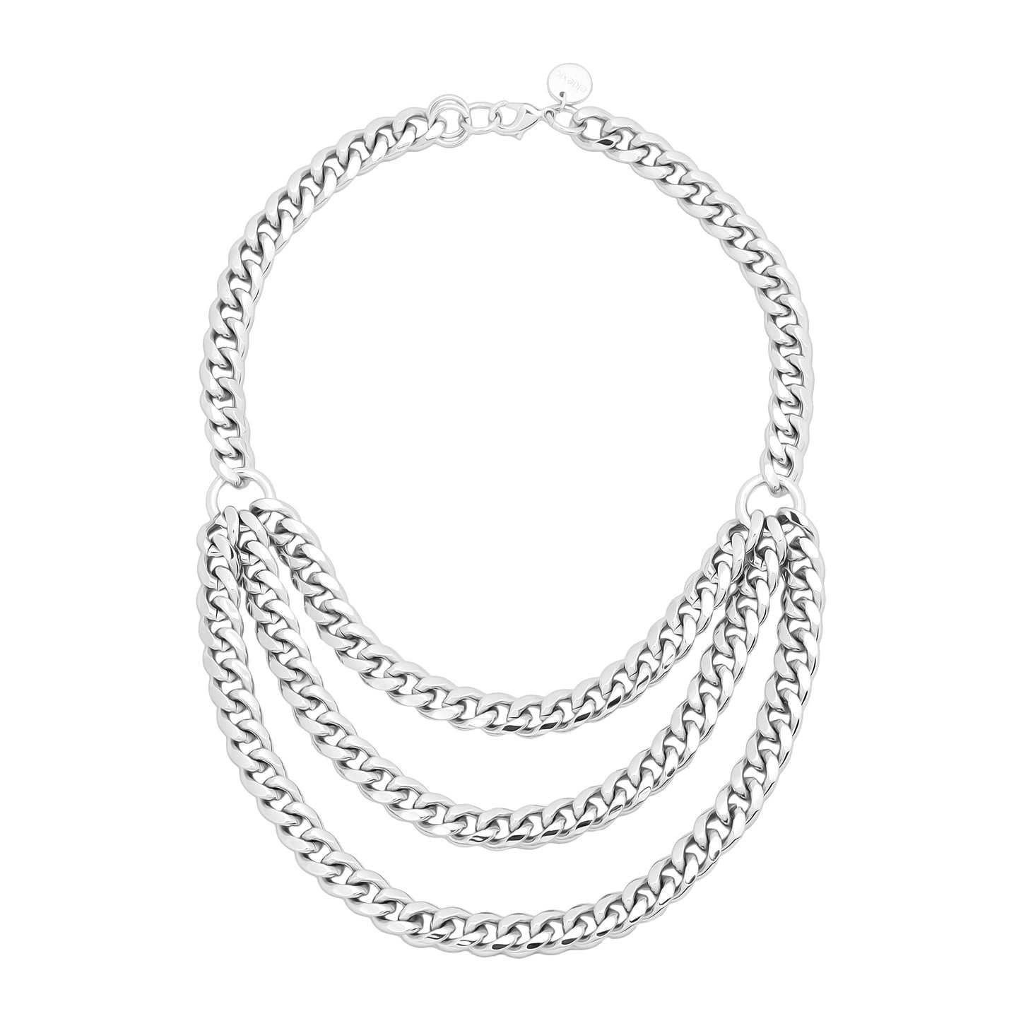 Triple Layer Curb Chain Necklace by eklexic