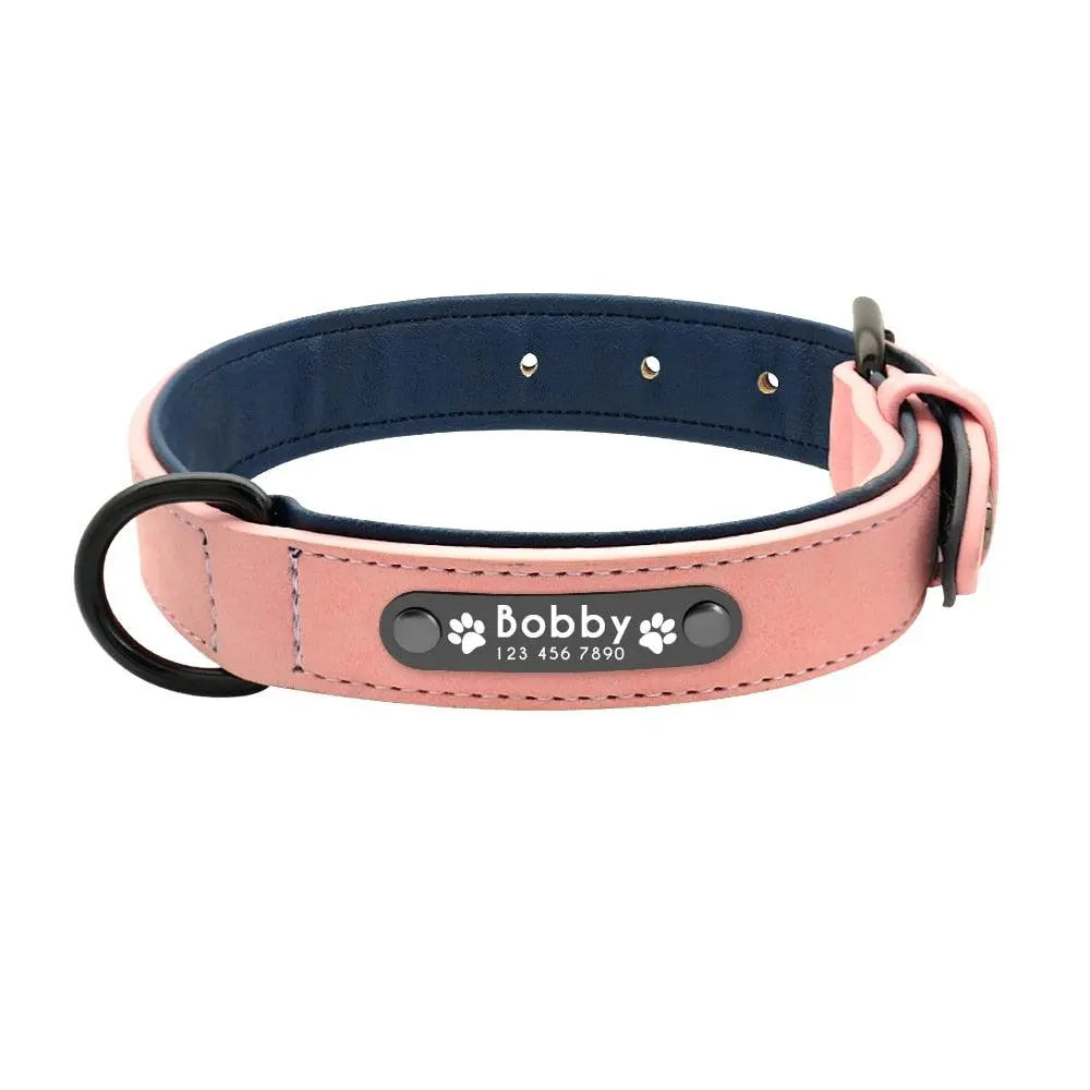 Stylish Dog Leather Collar - Engrave Your Pet's ID by GROOMY