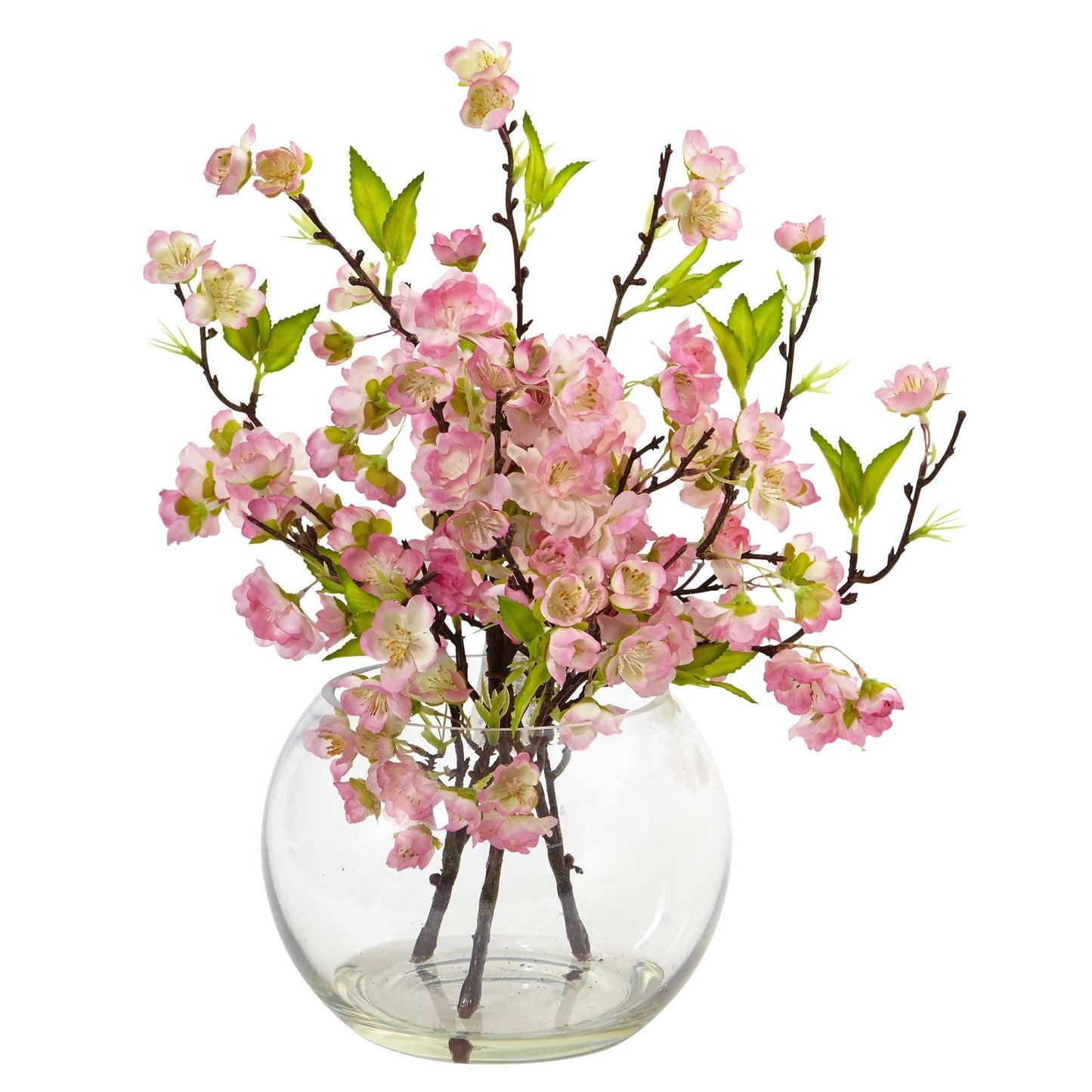 Cherry Blossom in Large Vase by Nearly Natural