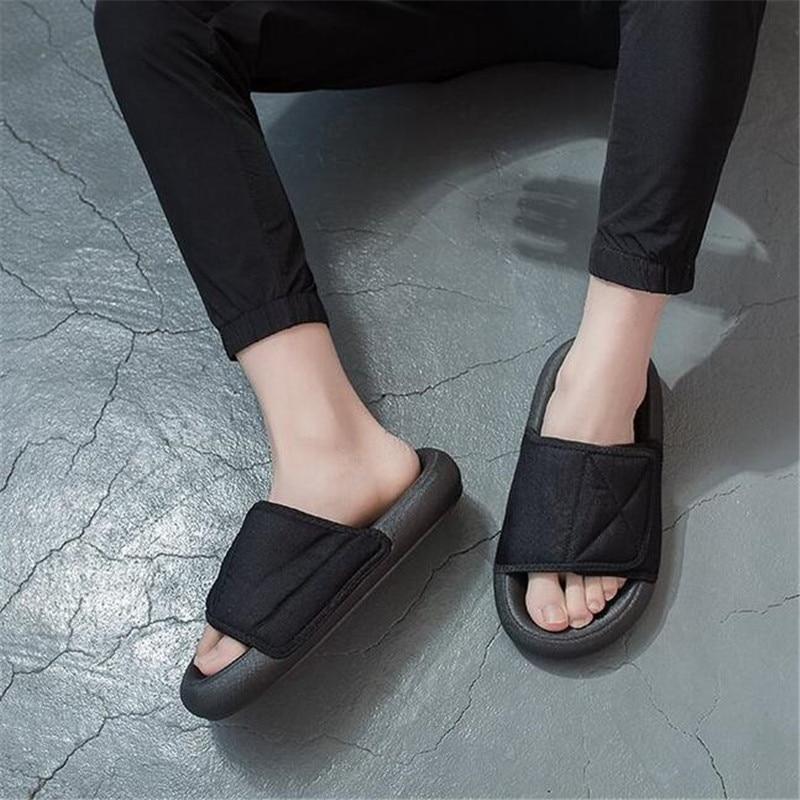 Oversized Velcro Slippers by White Market