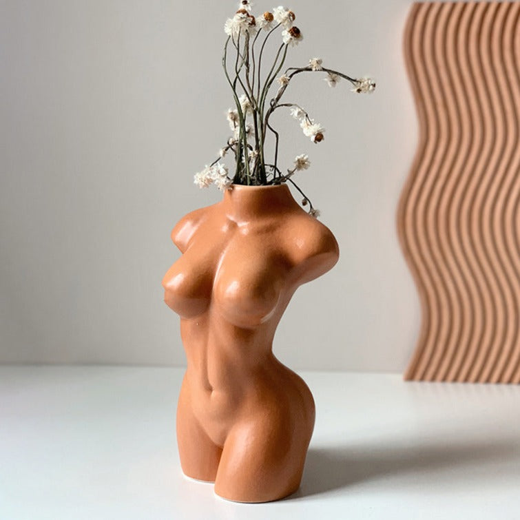 Handmade Nude Body Ceramic Vase by White Market